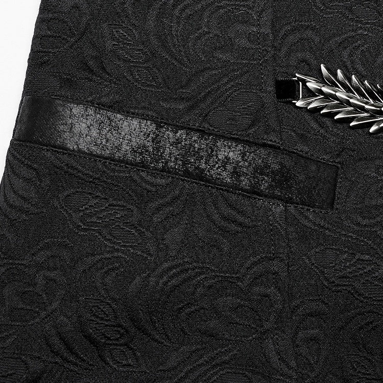 Black Men's Gothic Dragon Scale Gentleman Vest