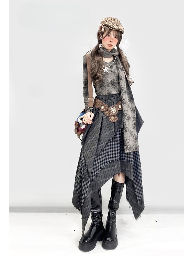 Grauer Wasteland Punk-Rock mit Taschentuchsaum