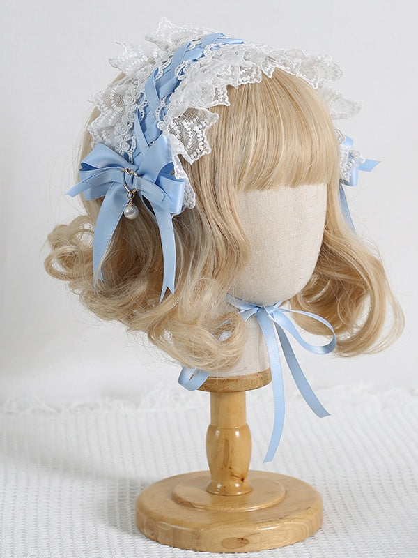 Hairband Lace With Bowknot Colors Cute 7 Bead Charm Sweet Lolita