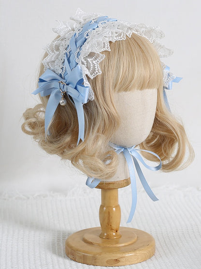 Hairband Lace With Bowknot Colors Cute 7 Bead Charm Sweet Lolita