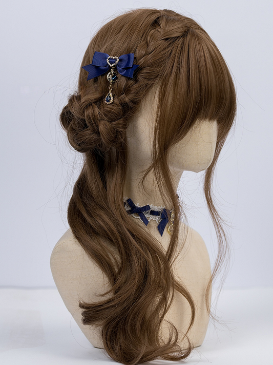 Star-Moon 5 Inspired Clips Rhinestone Bow Jirai Colors Kei Hair with Charms