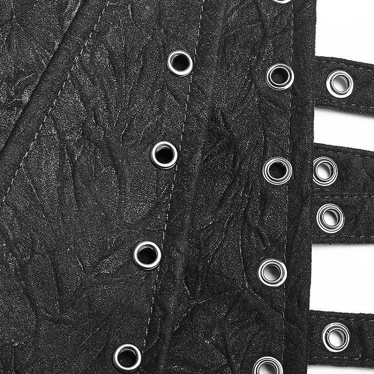 Black Steampunk Buckle Loops Girdle