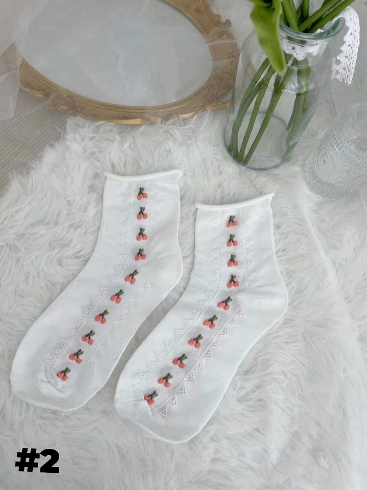 Sweet Lolita White Ankle Socks