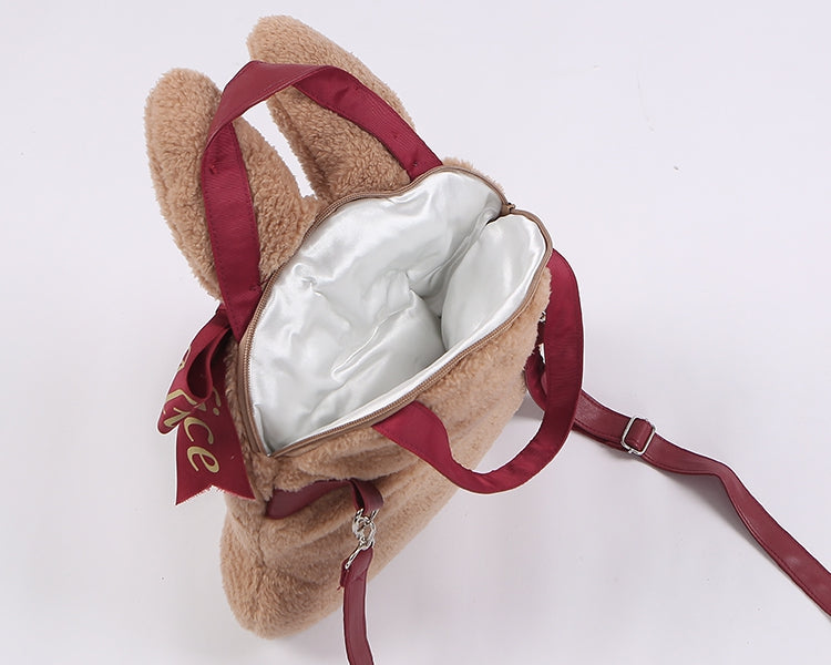 Coffee Bunny Plush Crossbody