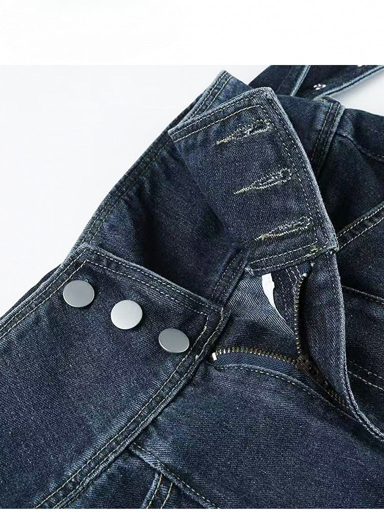 スカート ブルー Aライン ダーク