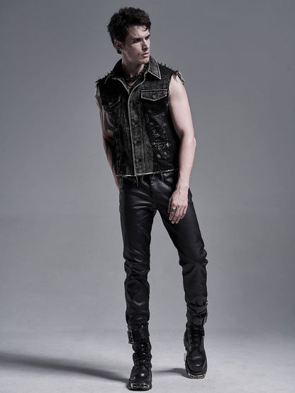 Black Decadent Men's Vest Punk