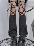 Star Black Design Glamourös mit Y2K-Wärmern Loop Leg