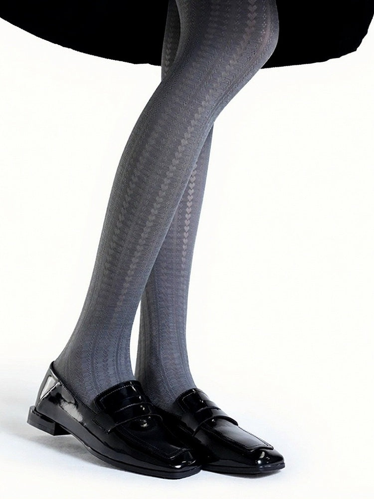 Vintage Heart Stripe Pattern Tights - ModaSwings