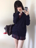 39CM Plaid Rot Muster JK Uniform Rock Plissee