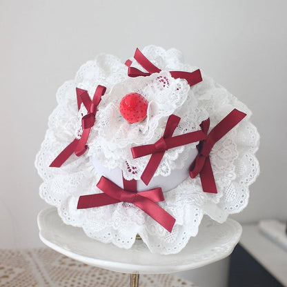 Hat Lolita Mini Sweet Strawberry Cake