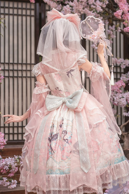 Pink Big Bow KC with Veil - Dream Magic Box