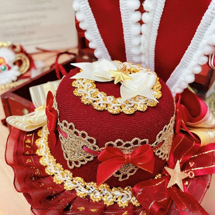 Applikation Hase Schleife Rot Qi Details Ohren Tiger Hut Lolita Mini