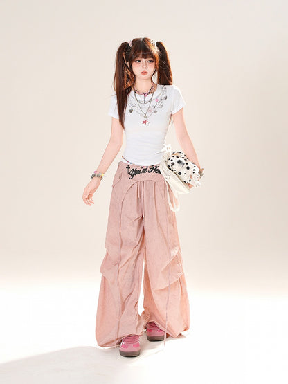 T-Shirt Weiß Rundhals Stern Halskette Print