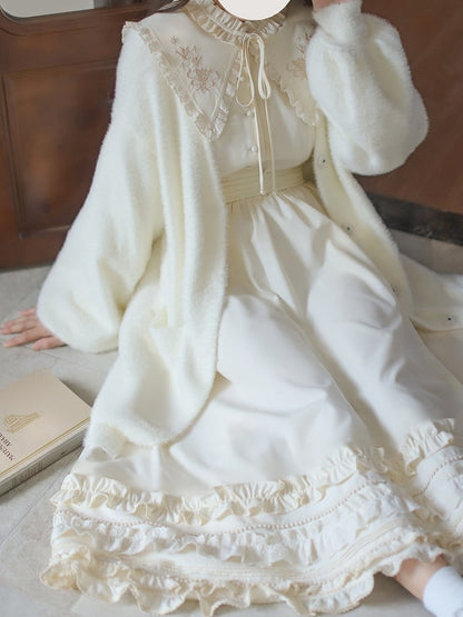 Cardigan vorne Apricot Knopfleiste