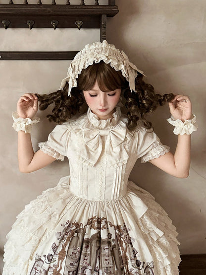Dotted Lace Hairband with Bow for Sweet Lolita - NnSTAR