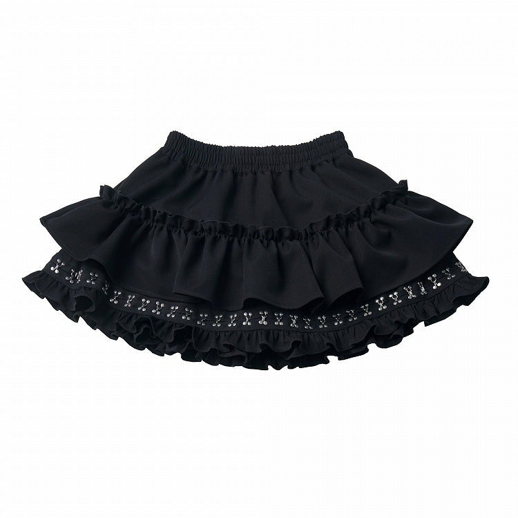 Black Tiered Ruffle Skirt - PINK SAVIOR