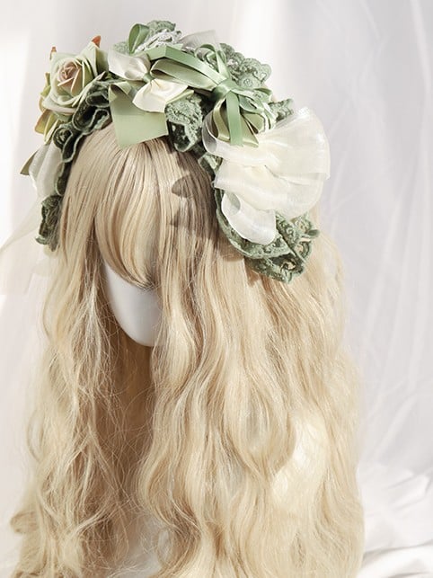 Flowers Lolita Green KC Lace with Tassels