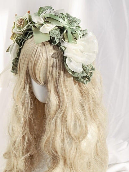 Flowers Lolita Green KC Lace with Tassels