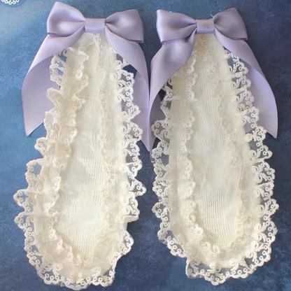 Haarspangen mit Schleifendetails und Spitzenbesatz und Hasenohren