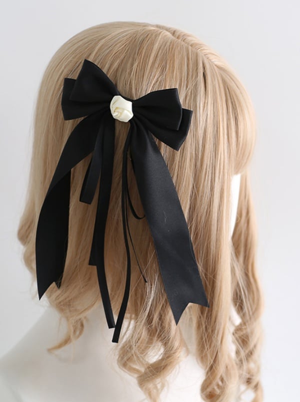 Cute Lolita Bud Bowknot Ribbon Hairclip