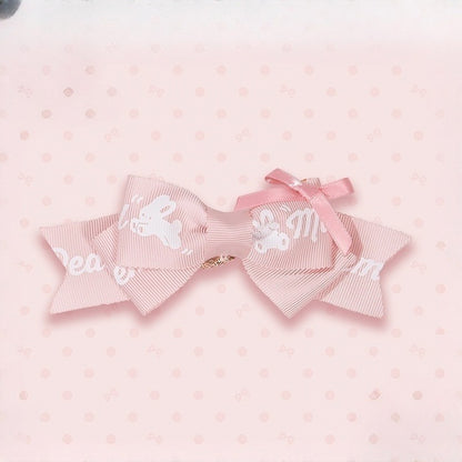 Hairclip Brown Bowknot Pink Blue /