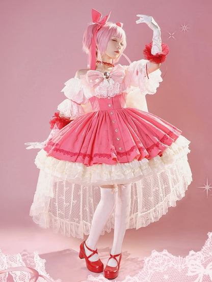 Puella Magi Madoka Magica Kaname Madoka Cosplay-Kostüm im Lolita-Stil
