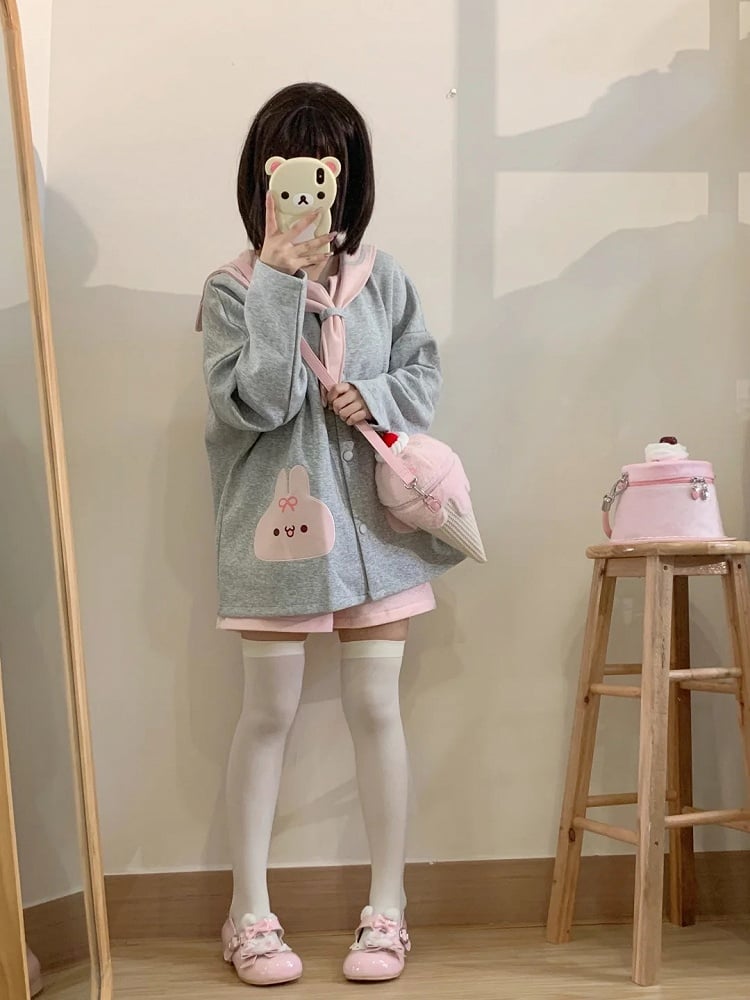 Yume Kawaii Pink Ice Cream-shaped Plush Crossbody Bag