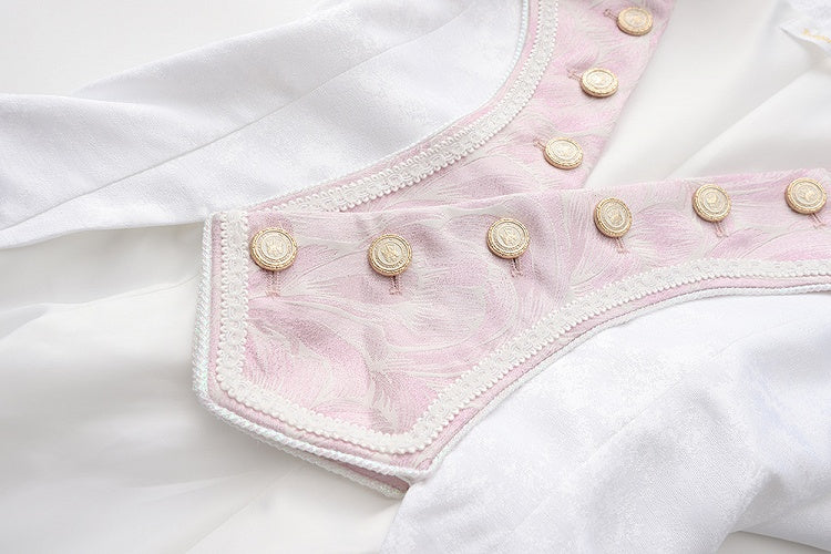 und Aristokrat Lange Mode Weste Weiß Rosa Ouji Lolita