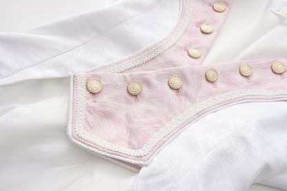 und Aristokrat Lange Mode Weste Weiß Rosa Ouji Lolita