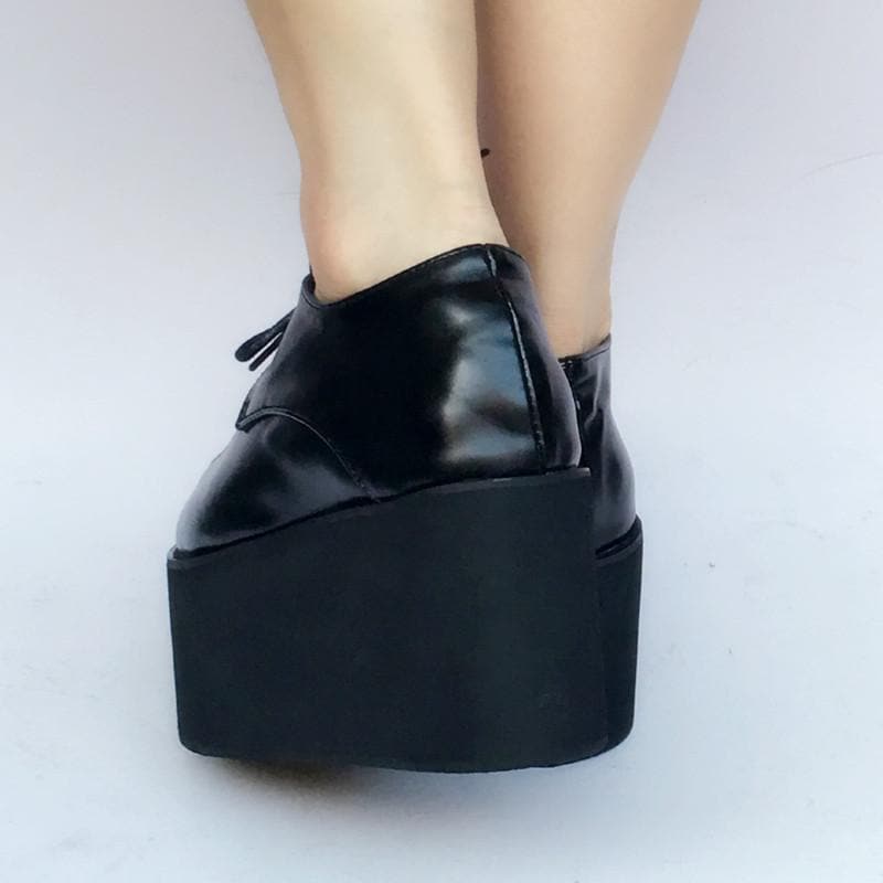 Custom Red/Black Platform Made Cool PU Shoes SP168274