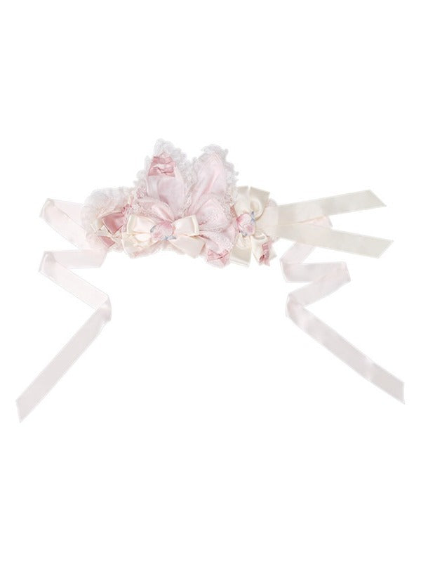 Charming Adjustable Rabbit Ear Pink Headband - Yimu Walnut