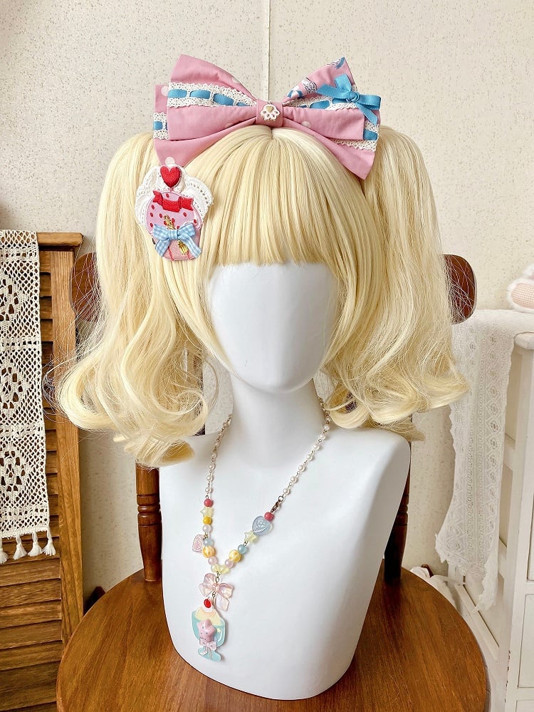 / KC ピンク イエロー リボン ブルー