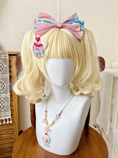 / KC ピンク イエロー リボン ブルー