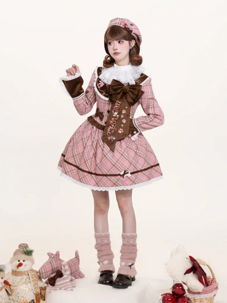 Kawaii Bow Embroidery Brooch in 2 Colors - iris de nuit
