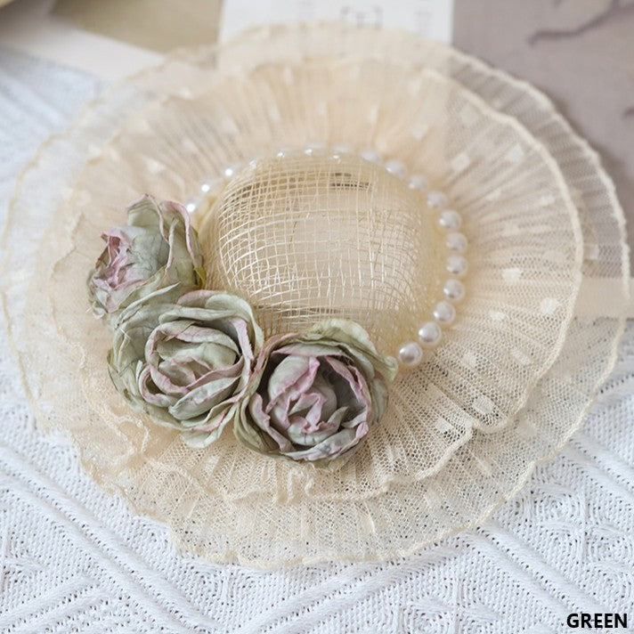 Hat Lolita Options Mini Color Details Bead Design Floral With 11