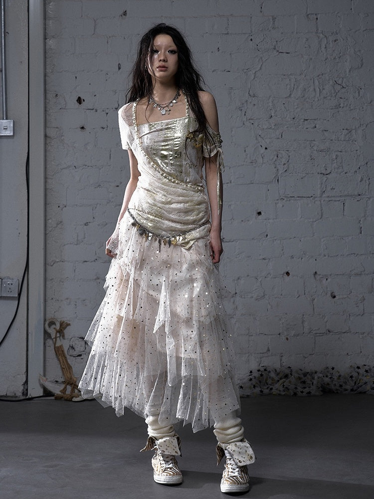 ブラック/ホワイト/アプリコット