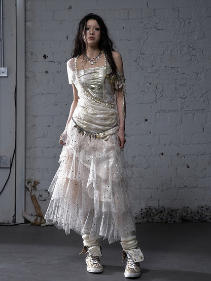 ブラック/ホワイト/アプリコット