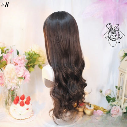 Under Bust Length Synthetic Wig with Bangs