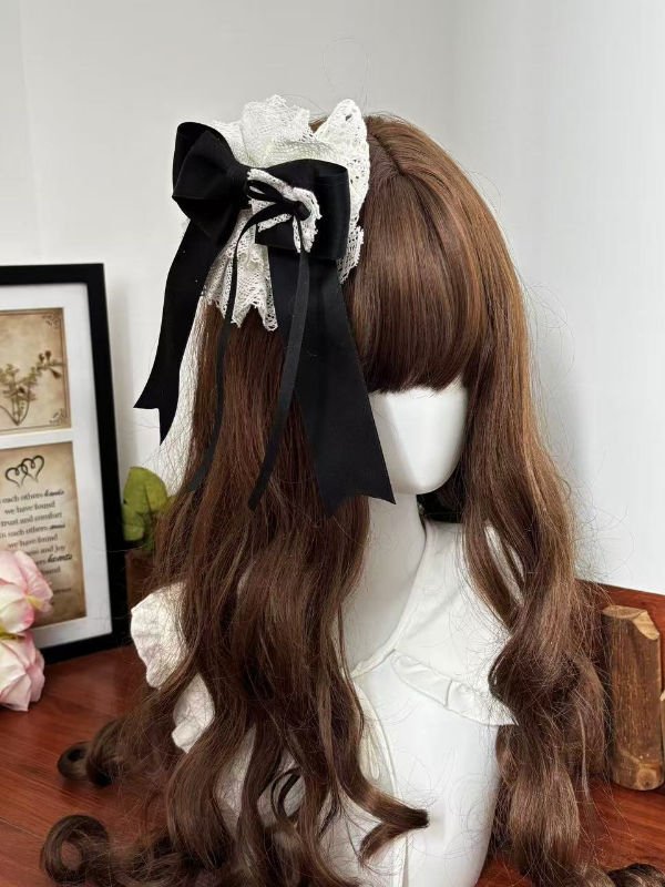 Weiß / Schwarz &amp; Weiß Floral Haarspange