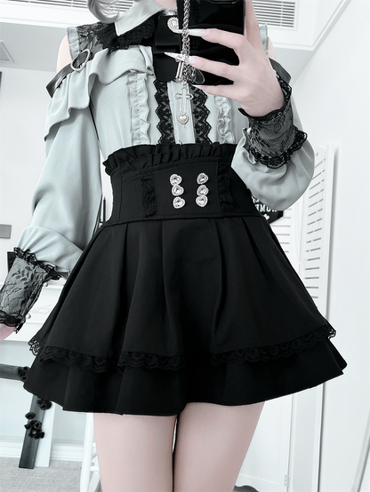 Detail Jirai Cutout in Style | Dusty Kei Blouse Green