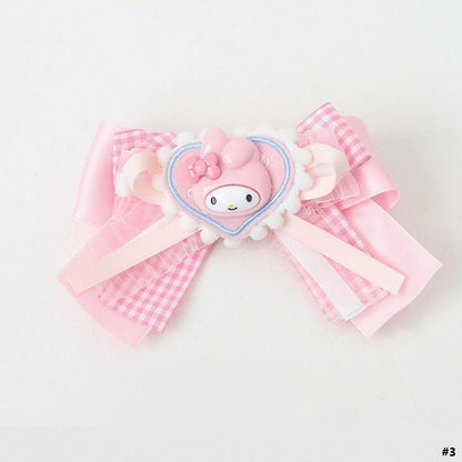 Hairclip Options Rabbit Cute Sweet Bowknot Lolita Pink 3