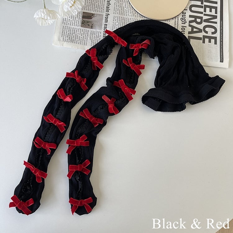 with Tights Cut-out Options Color 21 Design Bowknot Floral Pattern