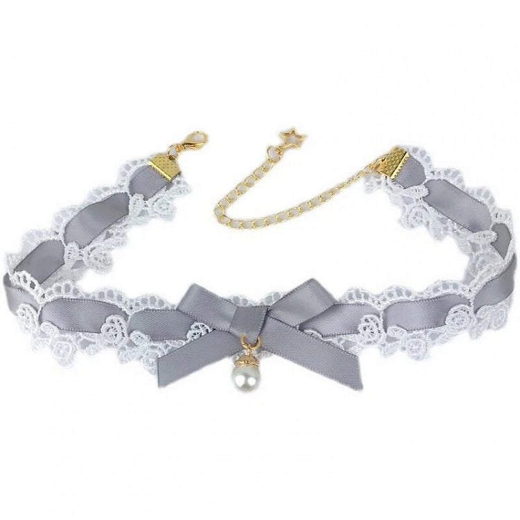 Satin Choker Lace Bow