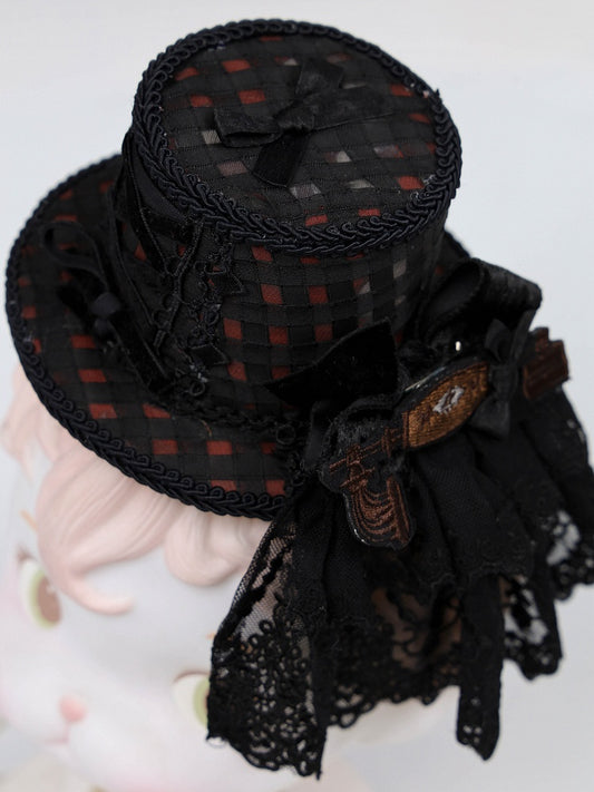 Black and Red Sweet Lolita Mini Hat