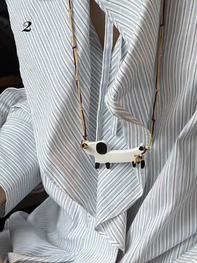 Y2K Süße Welpe und Katze Halskette