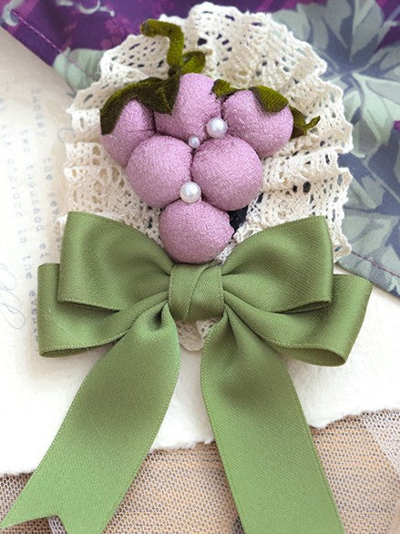 Lace Lolita Grape Hairclip/Brooch Sweet Decoration Purple/Green