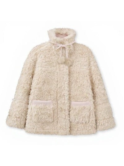 Eco-Friendly Fur Sweet Coat Double-Sided Blue