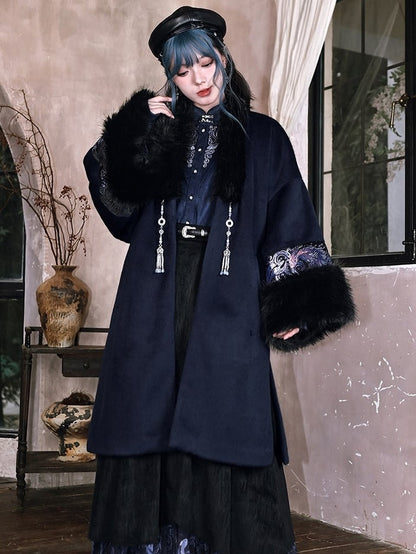 Beaded Chinese Chain White Tassel Style Design Accents - with Ring