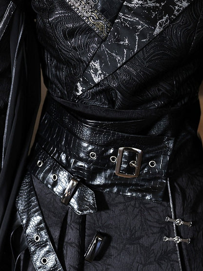 Dragon-Print Waist Corset for Layering - Unknown Star