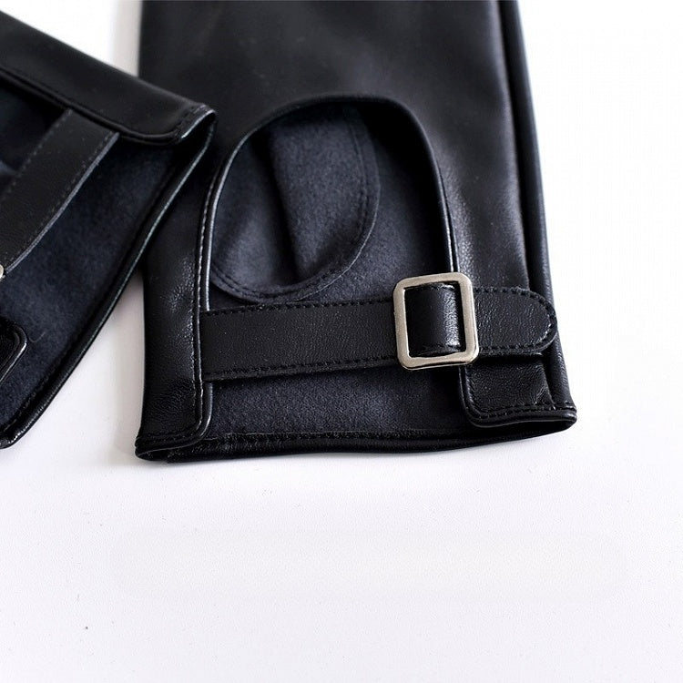 Cyberpunk Buckle Schwarz/Weiß/SchwarzWeiß Fingerhandschuhe